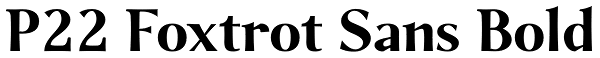 P22 Foxtrot Sans Bold Font