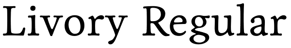 Livory Regular Font