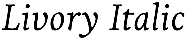 Livory Italic Font