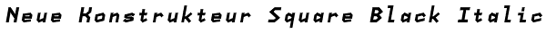 Neue Konstrukteur Square Black Italic Font