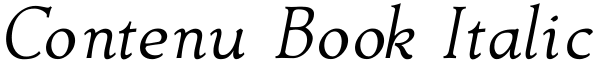 Contenu Book Italic Font