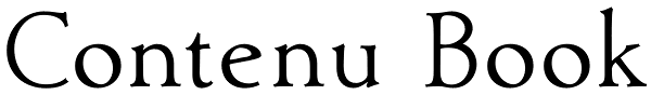 Contenu Book Font