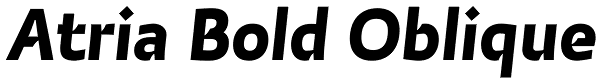 Atria Bold Oblique Font