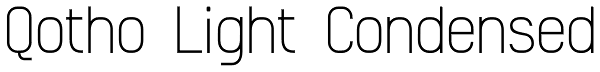 Qotho Light Condensed Font