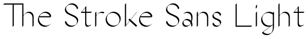 The Stroke Sans Light Font