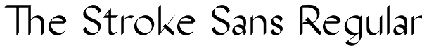 The Stroke Sans Regular Font