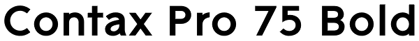 Contax Pro 75 Bold Font