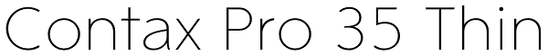 Contax Pro 35 Thin Font