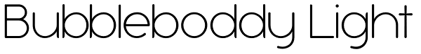 Bubbleboddy Light Font