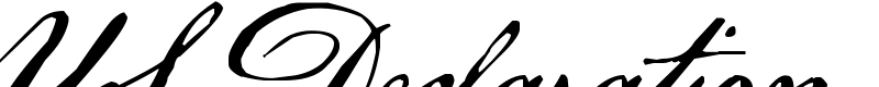 US Declaration Font