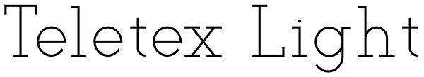 Teletex Light Font