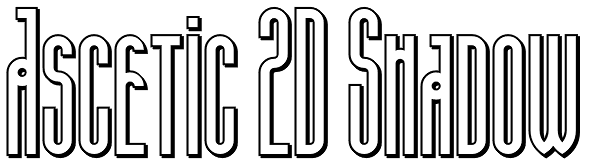 Ascetic 2D Shadow Font