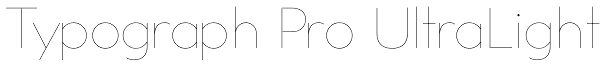 Typograph Pro UltraLight Font