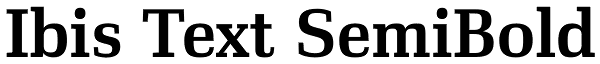 Ibis Text SemiBold Font