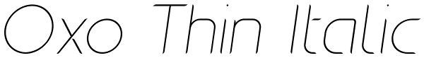 Oxo Thin Italic Font