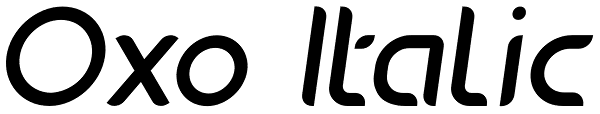 Oxo Italic Font