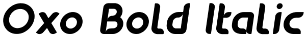 Oxo Bold Italic Font