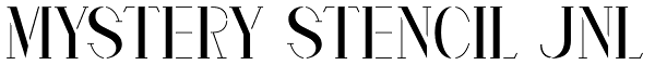 Mystery Stencil JNL Font