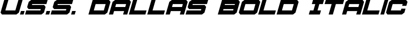 U.S.S. Dallas Bold Italic Font