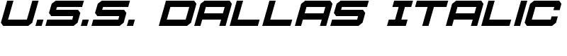 U.S.S. Dallas Italic Font