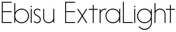 Ebisu ExtraLight Font