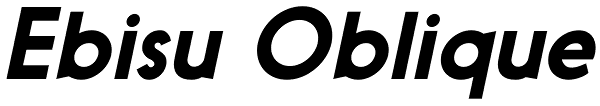 Ebisu Oblique Font