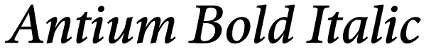 Antium Bold Italic Font