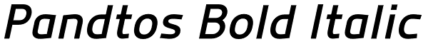 Pandtos Bold Italic Font