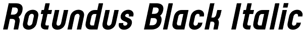 Rotundus Black Italic Font