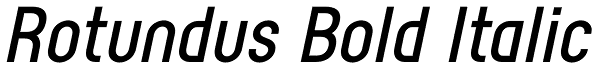 Rotundus Bold Italic Font
