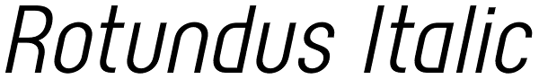 Rotundus Italic Font