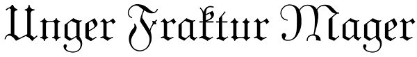 Unger Fraktur Mager Font