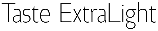 Taste ExtraLight Font