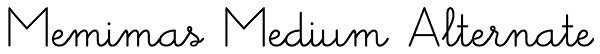 Memimas Medium Alternate Font