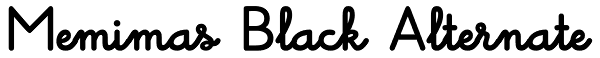 Memimas Black Alternate Font