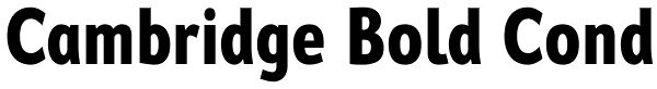 Cambridge Bold Cond Font