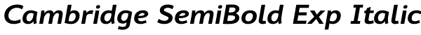 Cambridge SemiBold Exp Italic Font