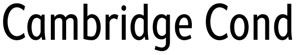 Cambridge Cond Font