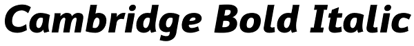 Cambridge Bold Italic Font