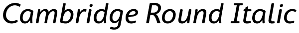 Cambridge Round Italic Font