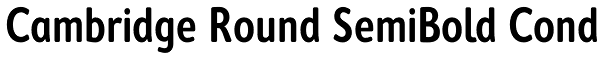 Cambridge Round SemiBold Cond Font