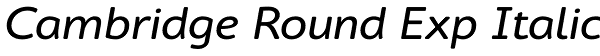 Cambridge Round Exp Italic Font