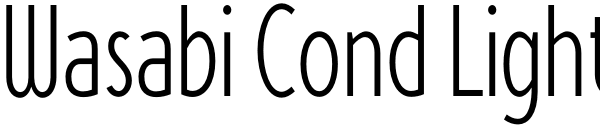 Wasabi Cond Light Font