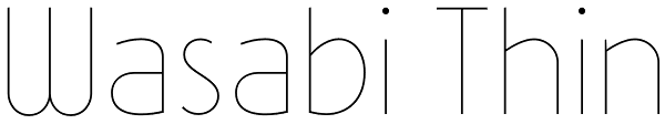 Wasabi Thin Font