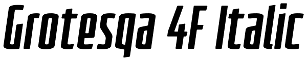 Grotesqa 4F Italic Font