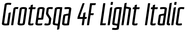 Grotesqa 4F Light Italic Font