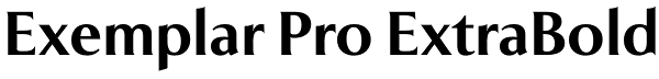 Exemplar Pro ExtraBold Font