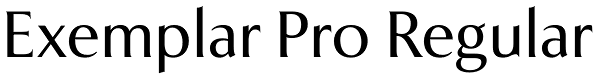 Exemplar Pro Regular Font