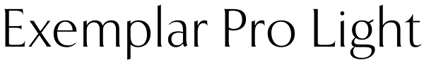 Exemplar Pro Light Font