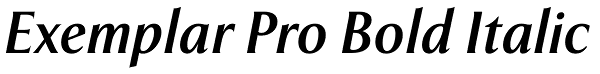 Exemplar Pro Bold Italic Font